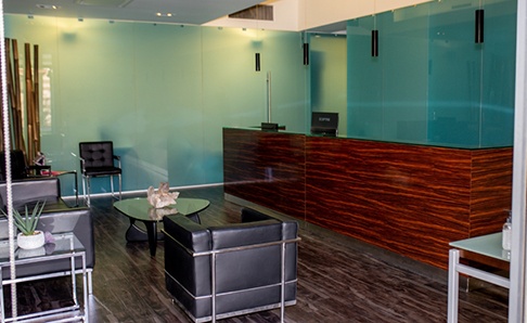 Dental office reception area