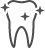 Animated tooth with sparkles representing cosmetic dentistry