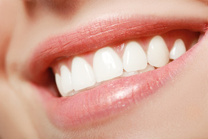 Close-up of a bright white smile