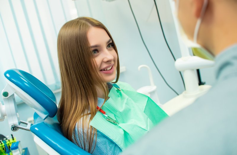 Patient smiling after sedation dentistry